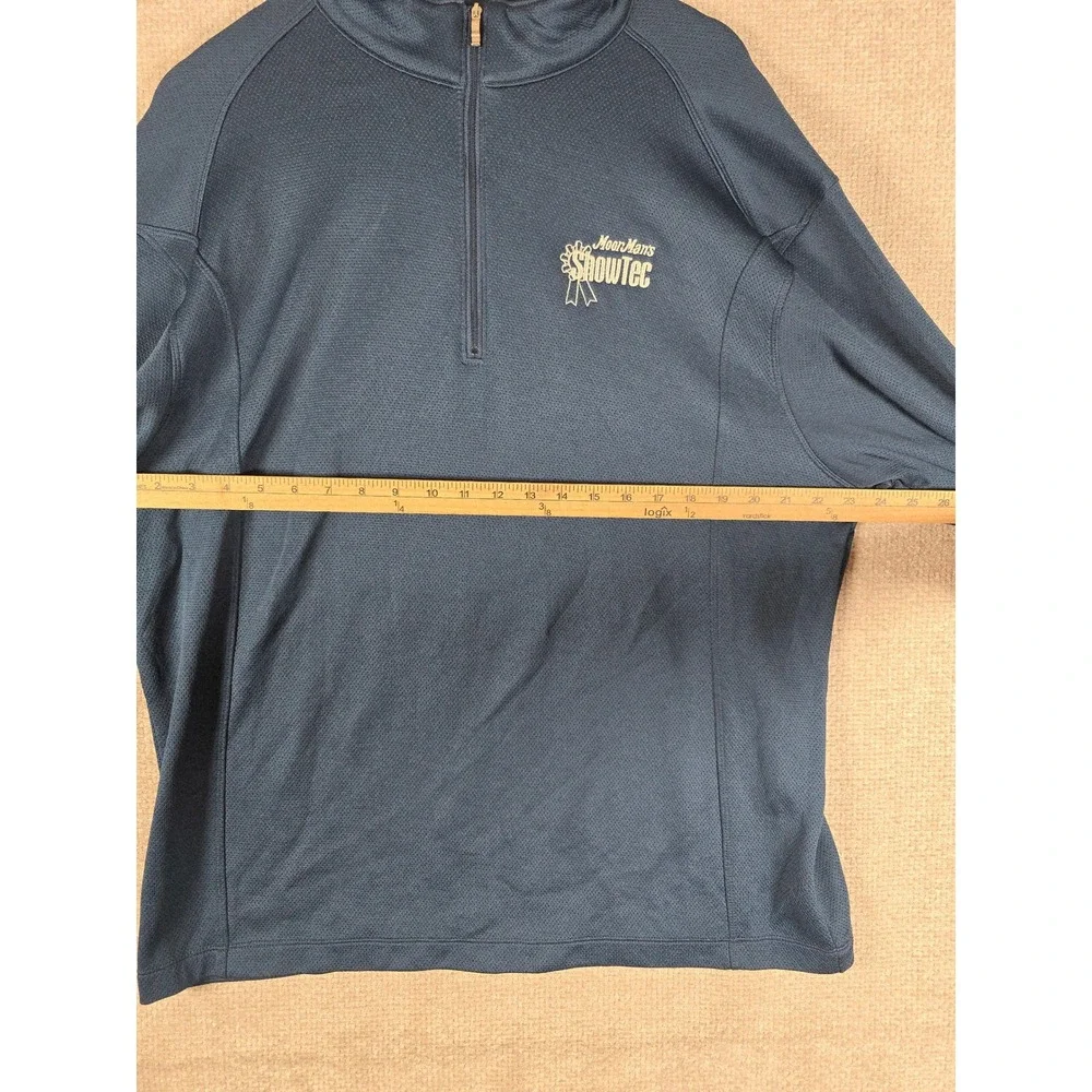 Nike Mens XL Navy Blue 1/4 Zip Pullover MoorMans ShowTec Logo 400099-469